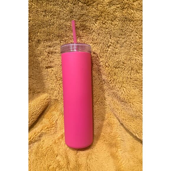 Dunkin' Summer 2024 Collection Silicone Sipper pink cold drink tumbler w/ straw - Picture 3 of 6